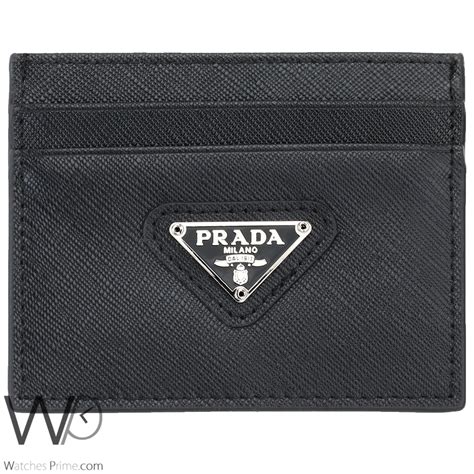 mens designer card holder prada|Prada men wallet price.